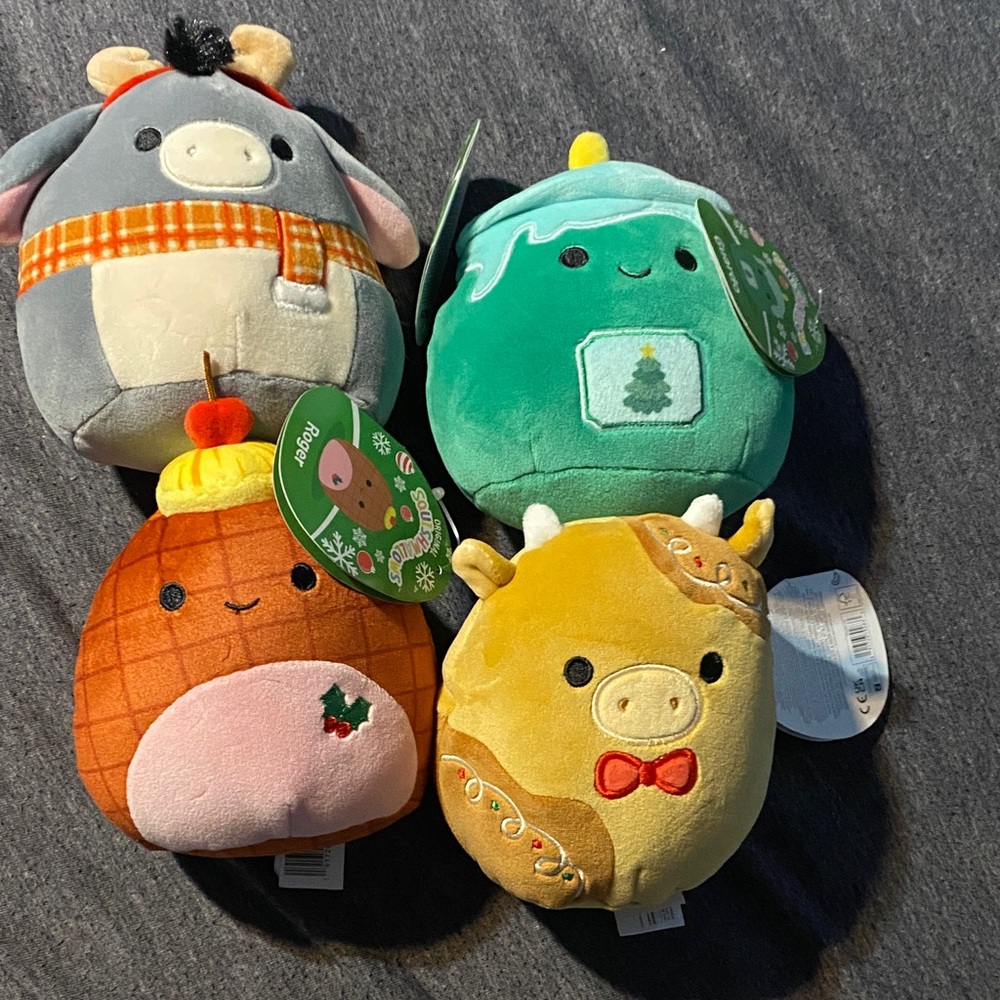 Holiday 5” Squishmallows Plush Toy Set of Four NWT